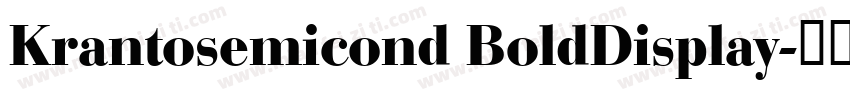 Krantosemicond BoldDisplay字体转换